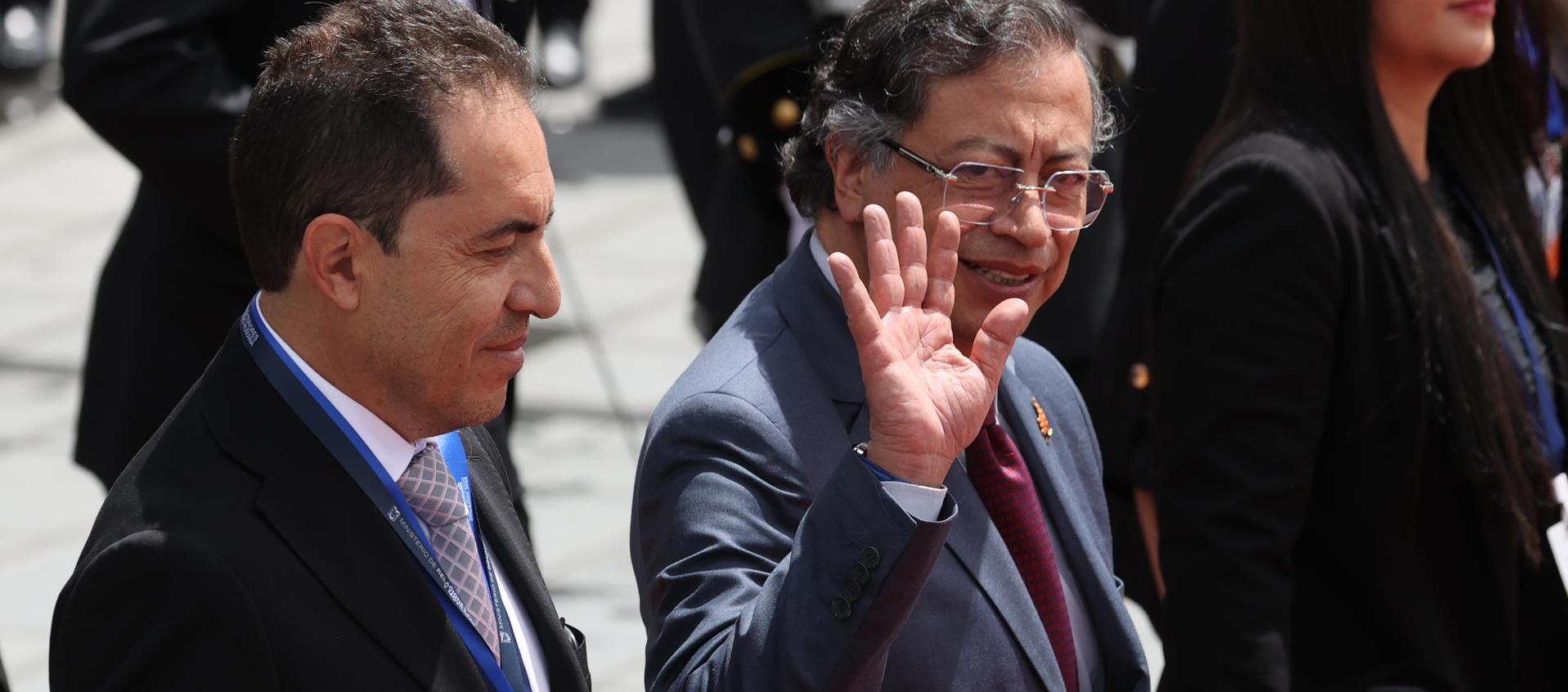 Presidente Gustavo Petro este sábado en Quito.