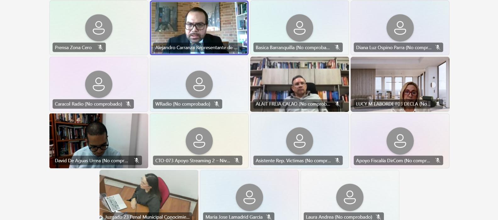 Audiencia de este miércoles 14 de mayo.