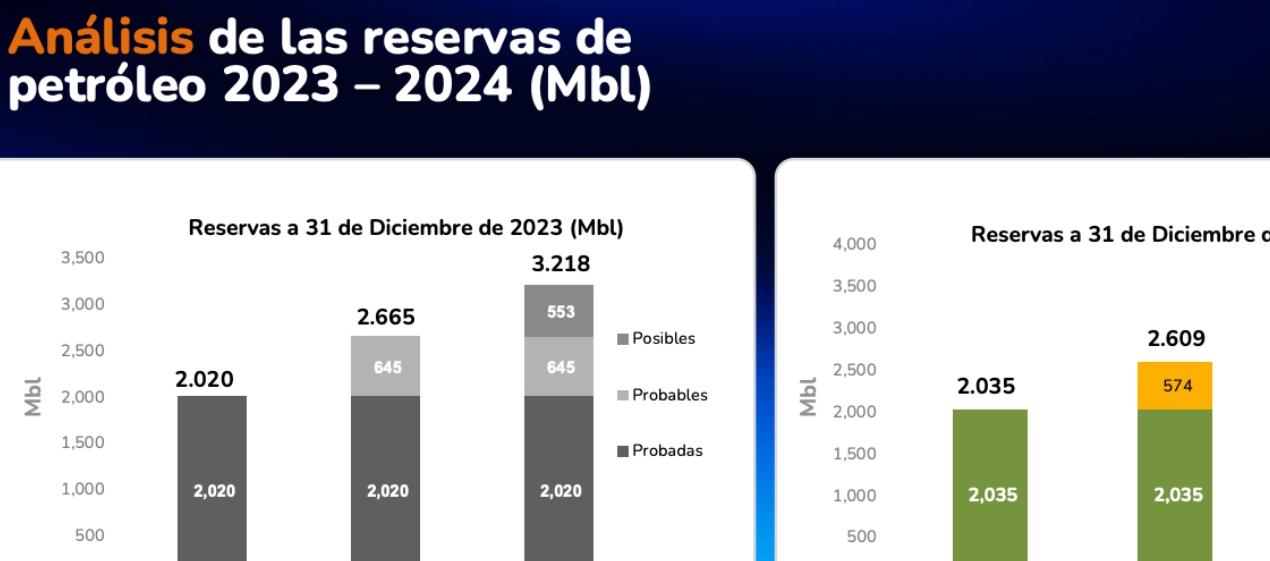 Análisis de reservas de petróleo en el 2024. 