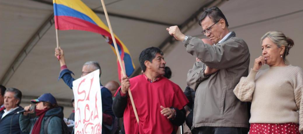 El presidente de la CUT, Fabio Arias.