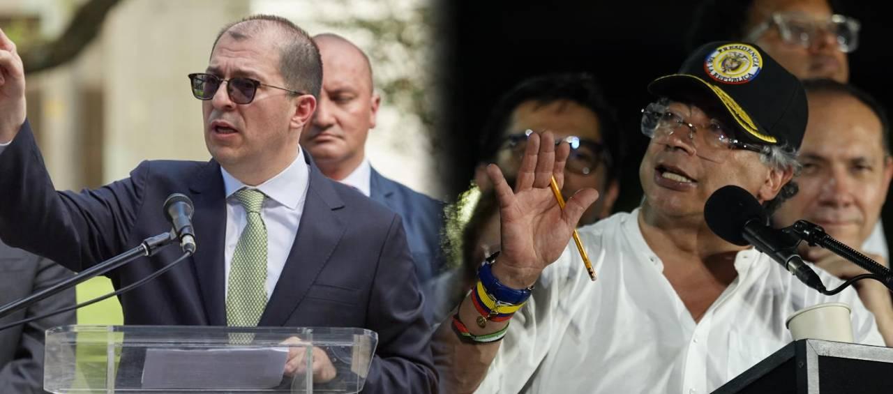 El exfiscal Francisco Barbosa y el Presidente Gustavo Petro.