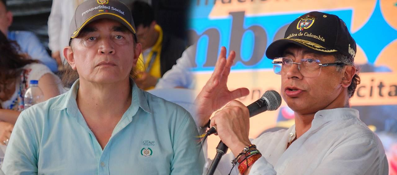 Gustavo Bolívar y el Presidente Gustavo Petro.