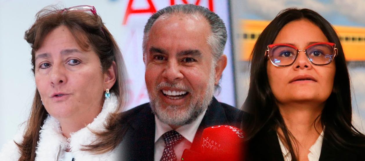 Ángela María Buitrago, Armando Benedetti y Angie Rodríguez.