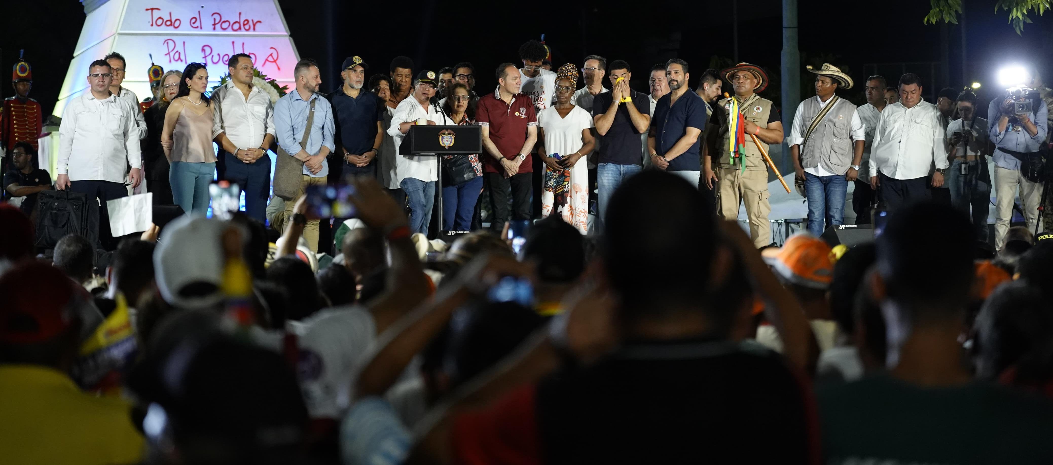 Momento de la intervención del Presidente Gustavo Petro.