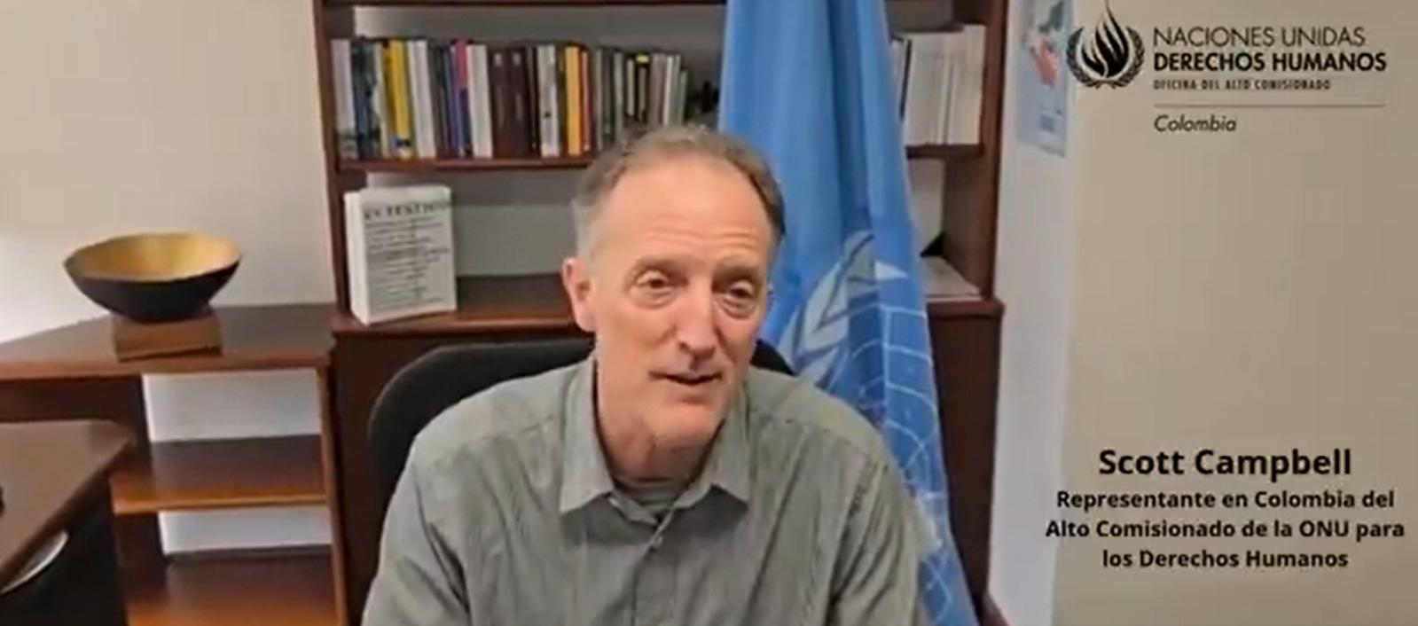 Scott Campbell, representante en Colombia del alto comisionado de la ONU para los derechos humanos.