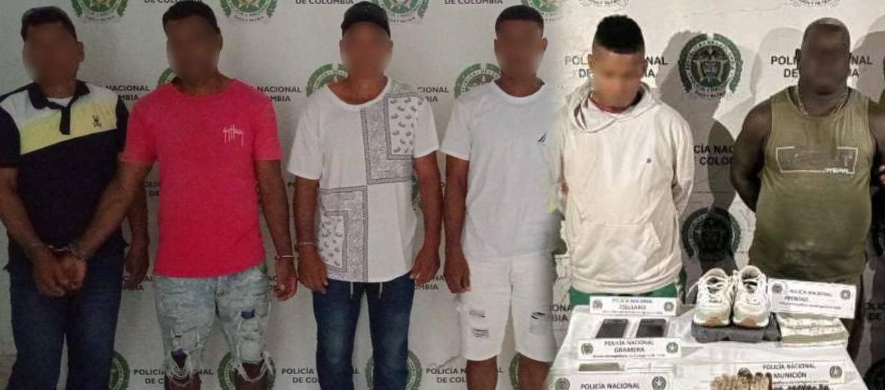 Seis de los capturados por las autoridades.  