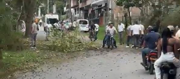 Zona donde activaron el artefacto explosivo.