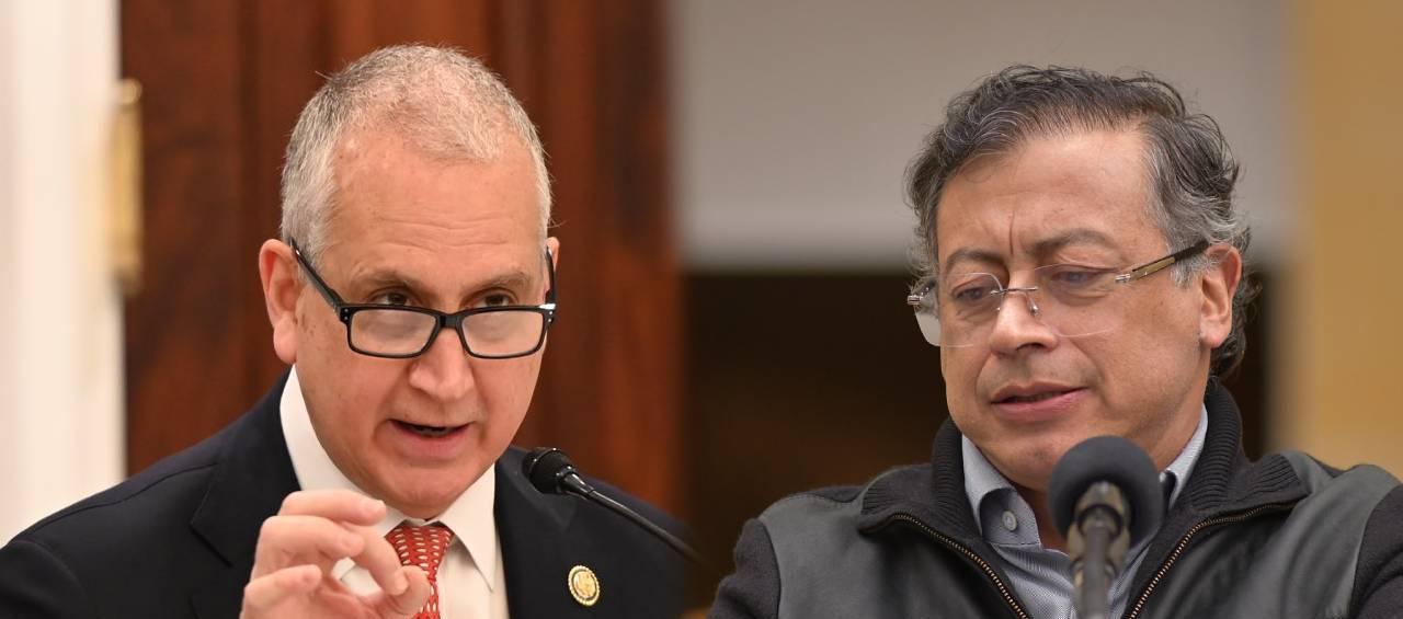 El congresista estadounidense, Mario Díaz-Balart, y el Presidente Gustavo Petro.