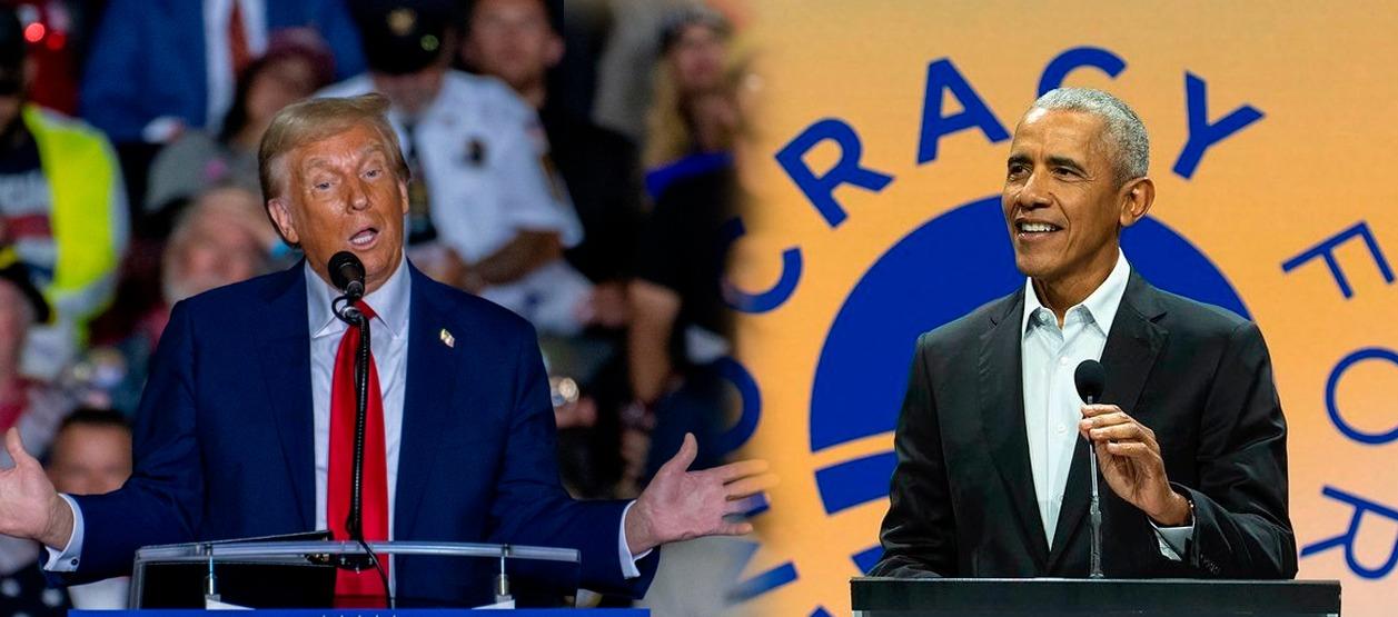 El presidente estadounidense Donald Trump / El expresidente Barack Obama. 