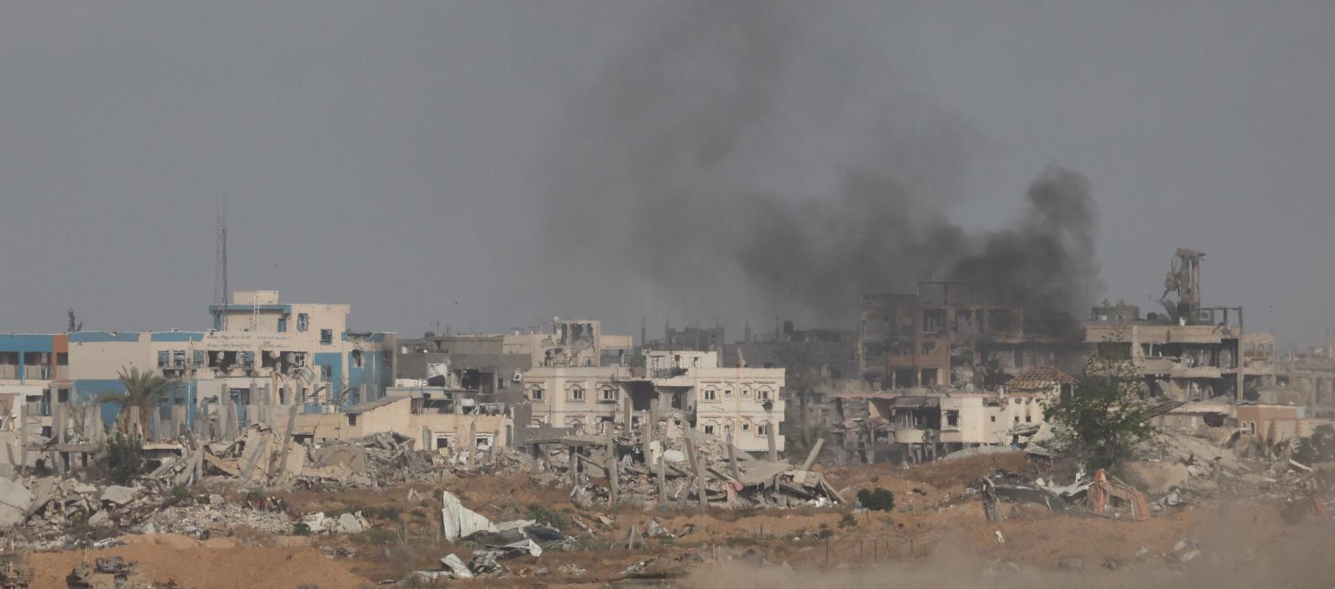 Edificios en ruinas en la Franja de Gaza.