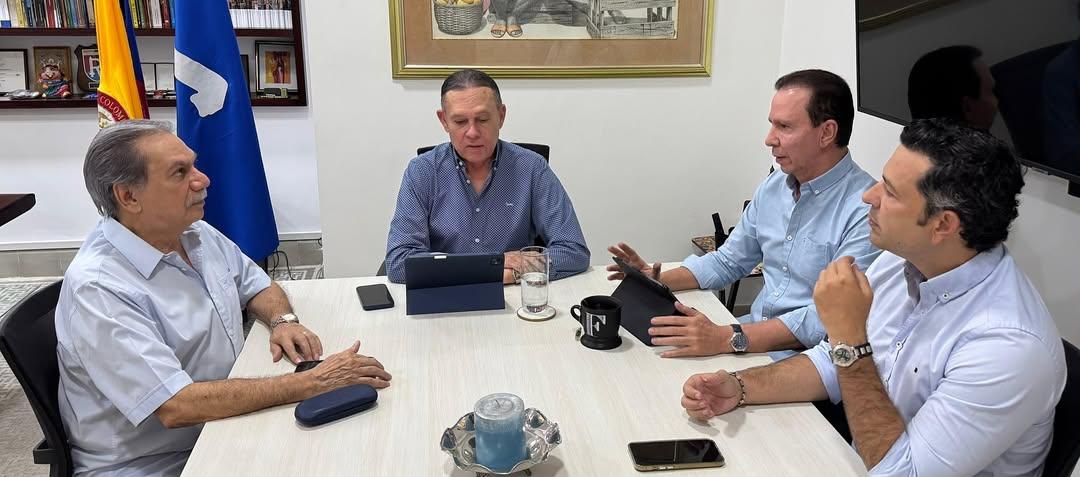Los congresistas Armando Zabaraín y Efraín Cepeda, el diputado Federico Ucrós y el concejal Juan Camilo Fuentes.