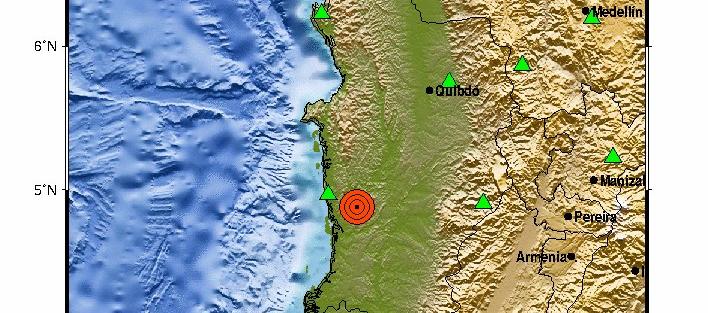 Evento Sísmico de este domingo en Chocó