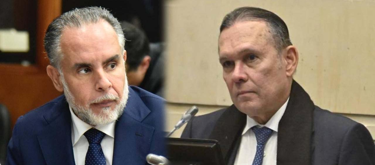 El Ministro del Interior, Armando Benedetti, y el presidente del Senado, Efraín Cepeda