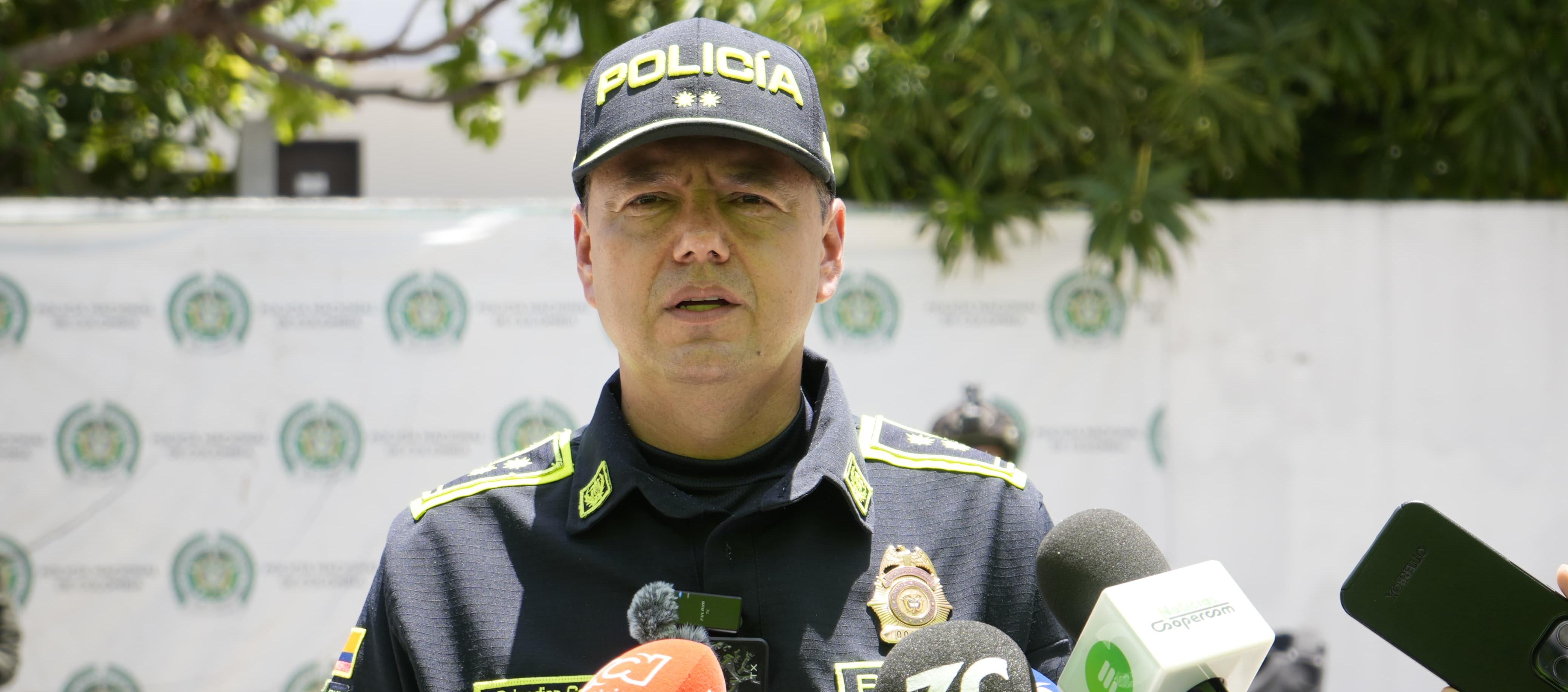 General Edwin Urrego, comandante de la Policía Metropolitana de Barranquilla. 