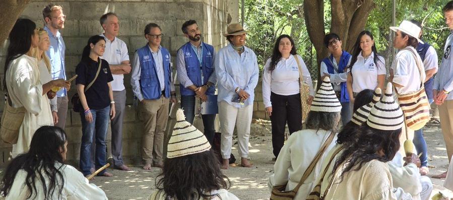 Delegación de la ONU en visita a pueblos indígenas en la Sierra Nevada de Santa Marta.