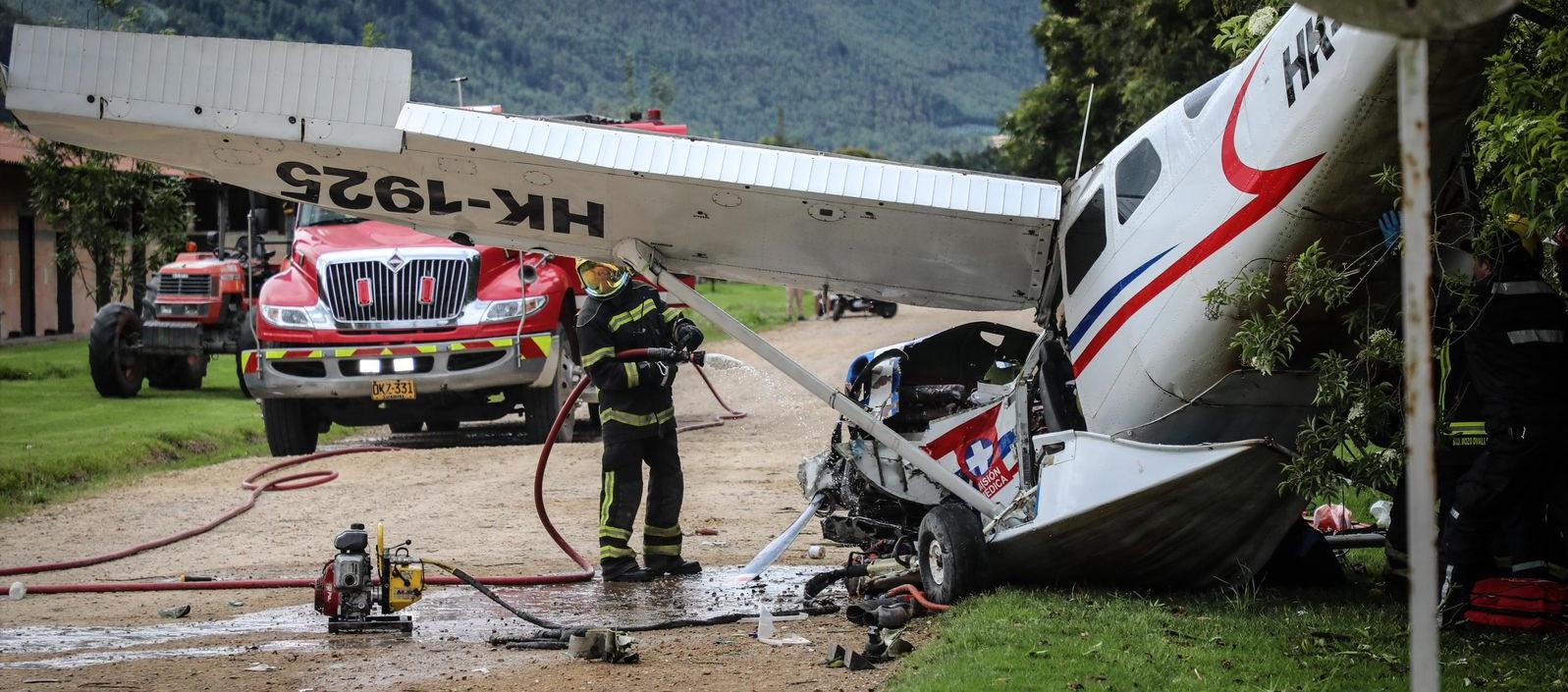 Así terminó la avioneta.