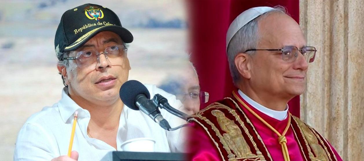 Gustavo Petro y León XIV.