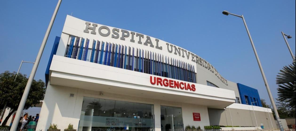 Hospital Universidad del Norte, a donde fue llevado el adolescente. 
