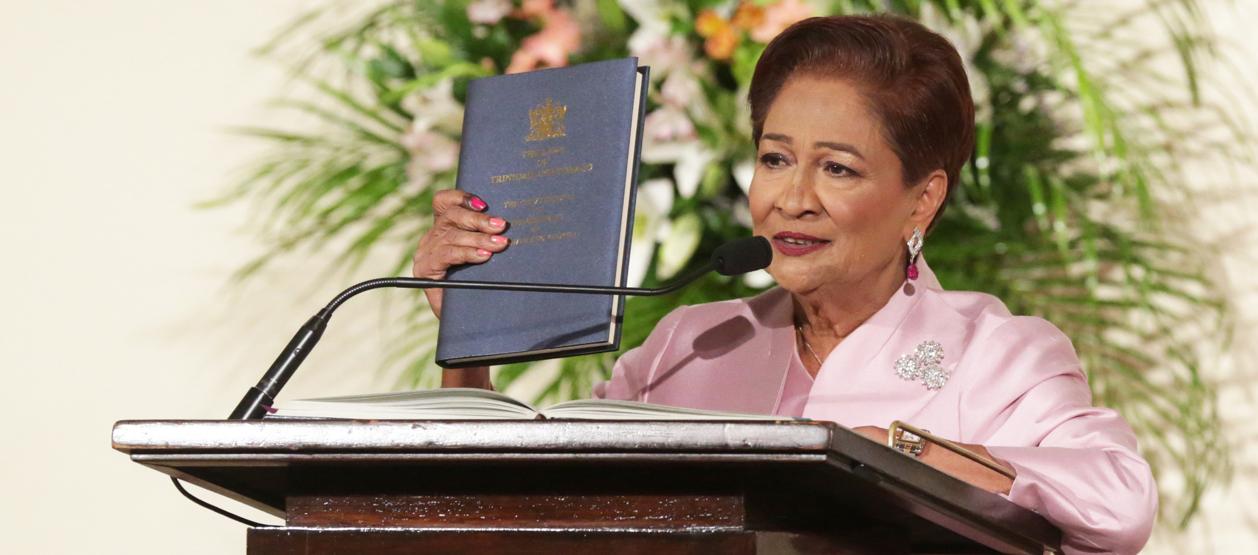 Kamla Persad-Bissessar, presidenta de Trinidad y Tobago.