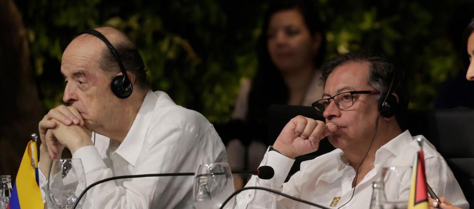 Álvaro Leyva y Gustavo Petro.