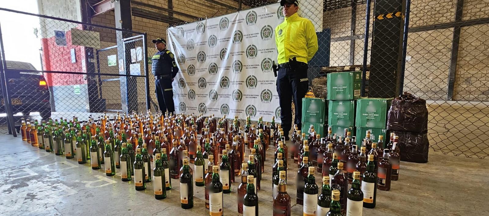 Licor incautado en el Centro de Barranquilla