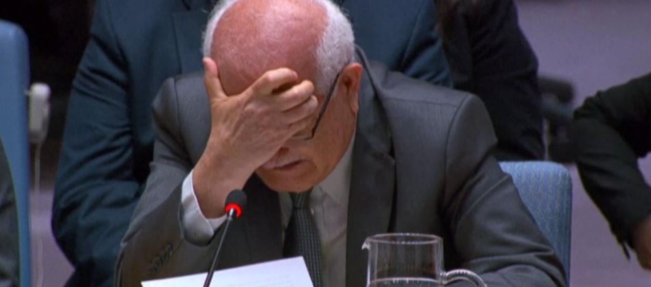 Representante de Palestina ante la ONU, Riyad Mansour. 