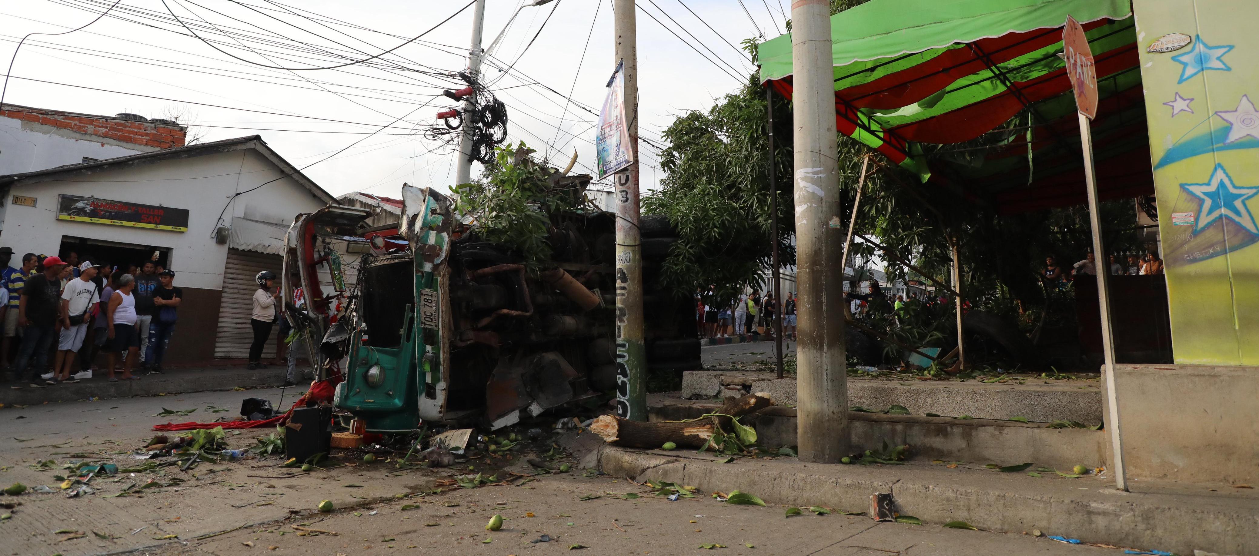 Accidente en barrio La Manga