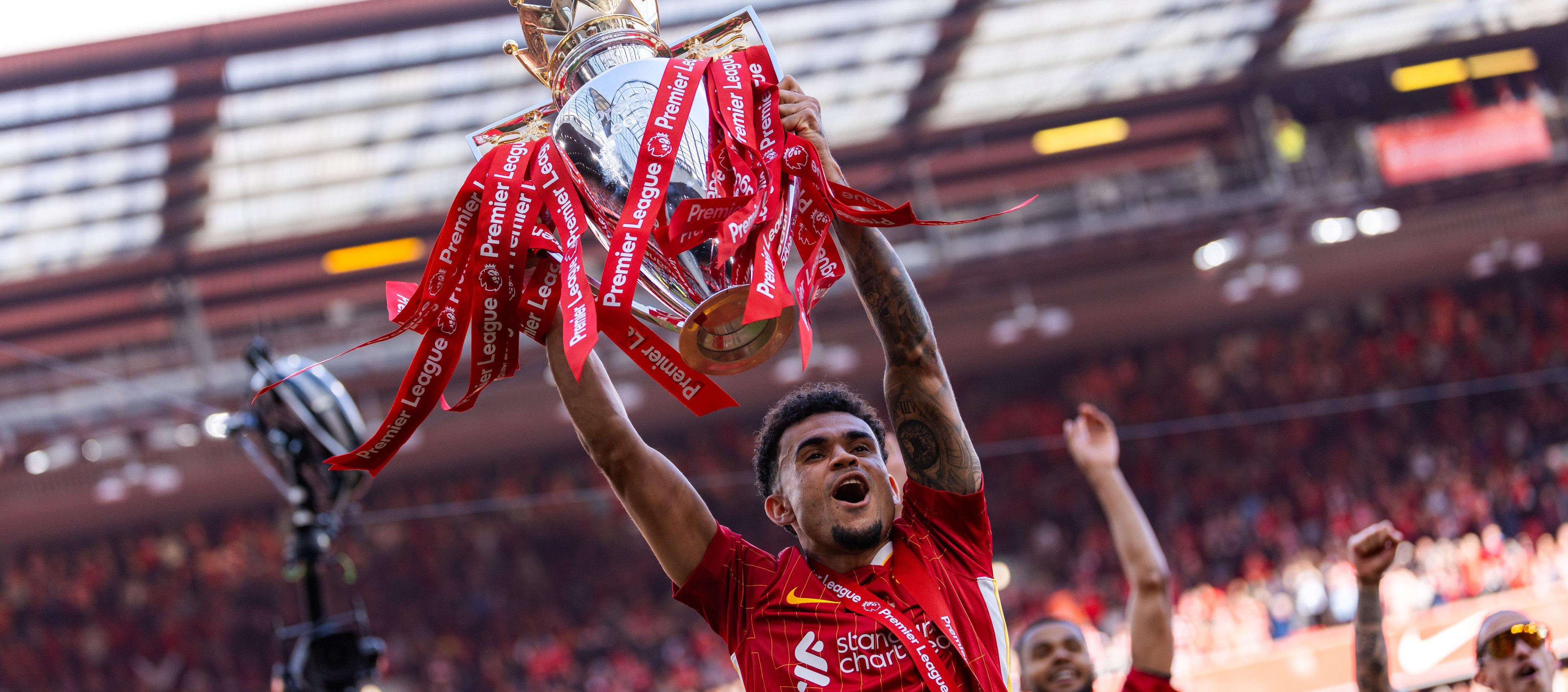 Luis Díaz alzando la Premier League.