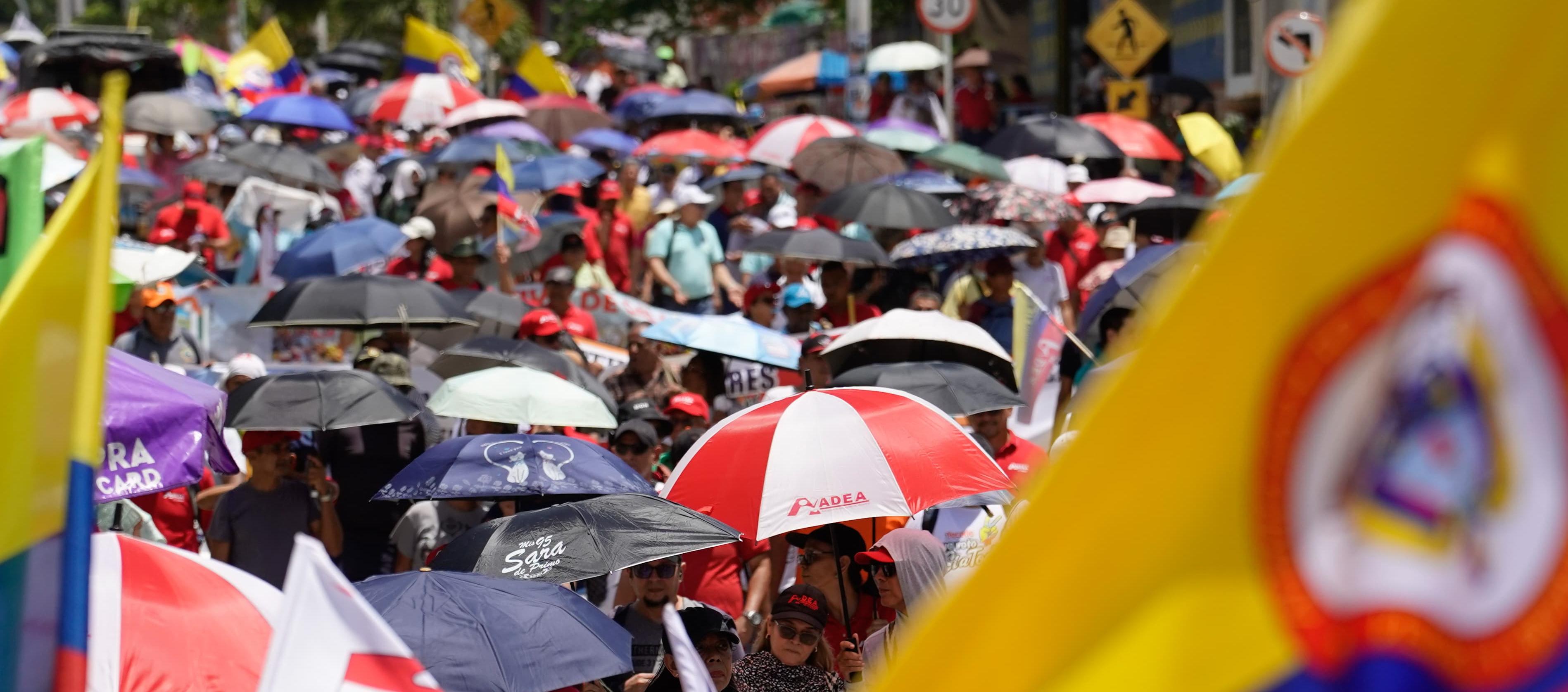 Marcha a favor de las reformas del Gobierno.