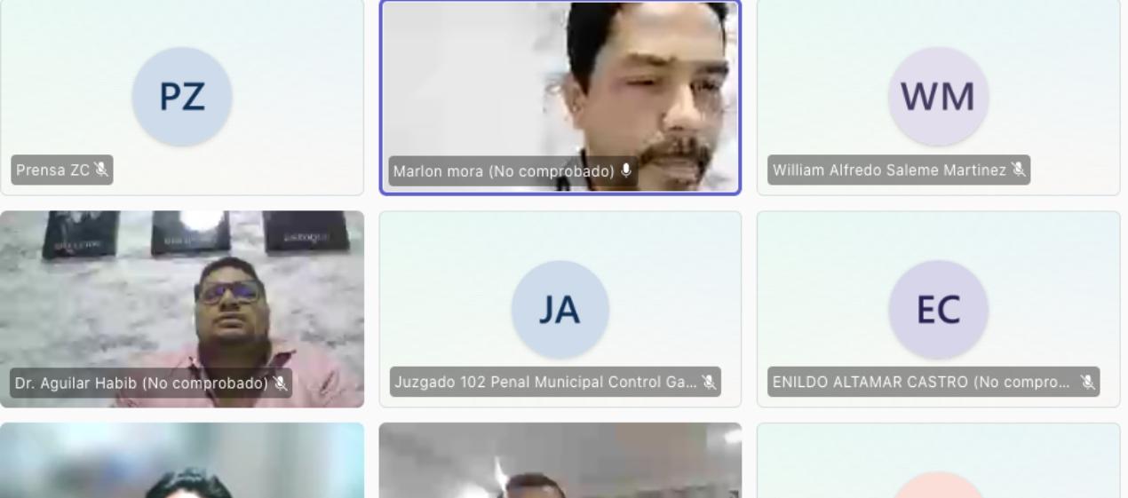 Marlon Mora Montesino durante la audiencia de este martes. 