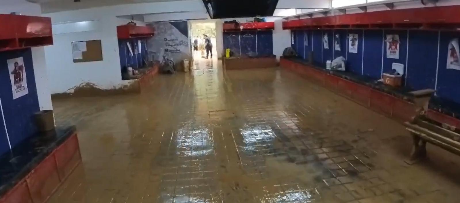 El camerino del Independiente Medellín.