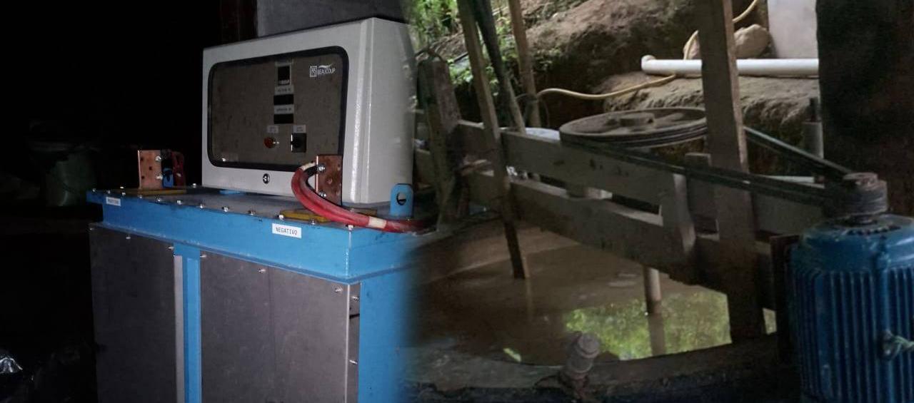 Laboratorio de minería ilegal.