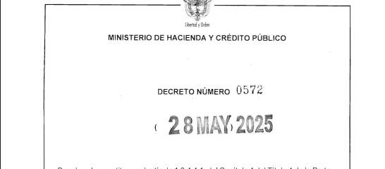 Decreto del Ministerio de Hacienda. 