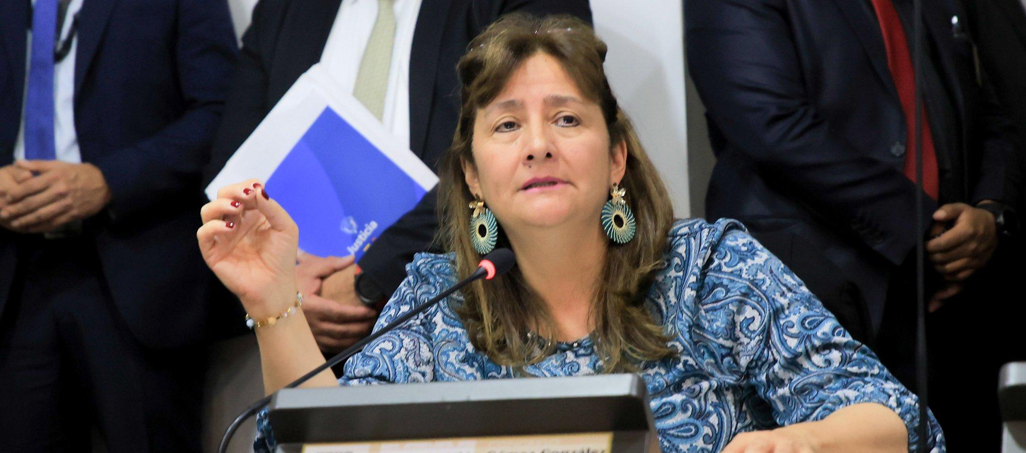 La Ministra de Justicia, Ángela María Buitrago.
