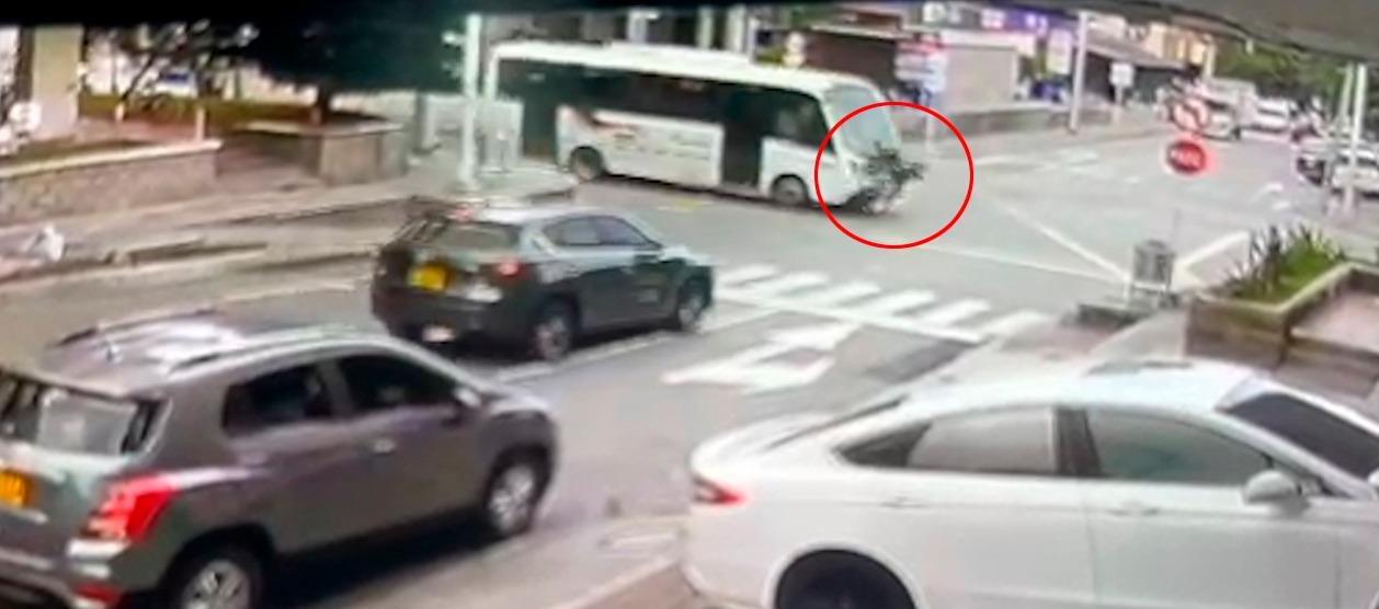 Momento en que ocurrió el accidente. 