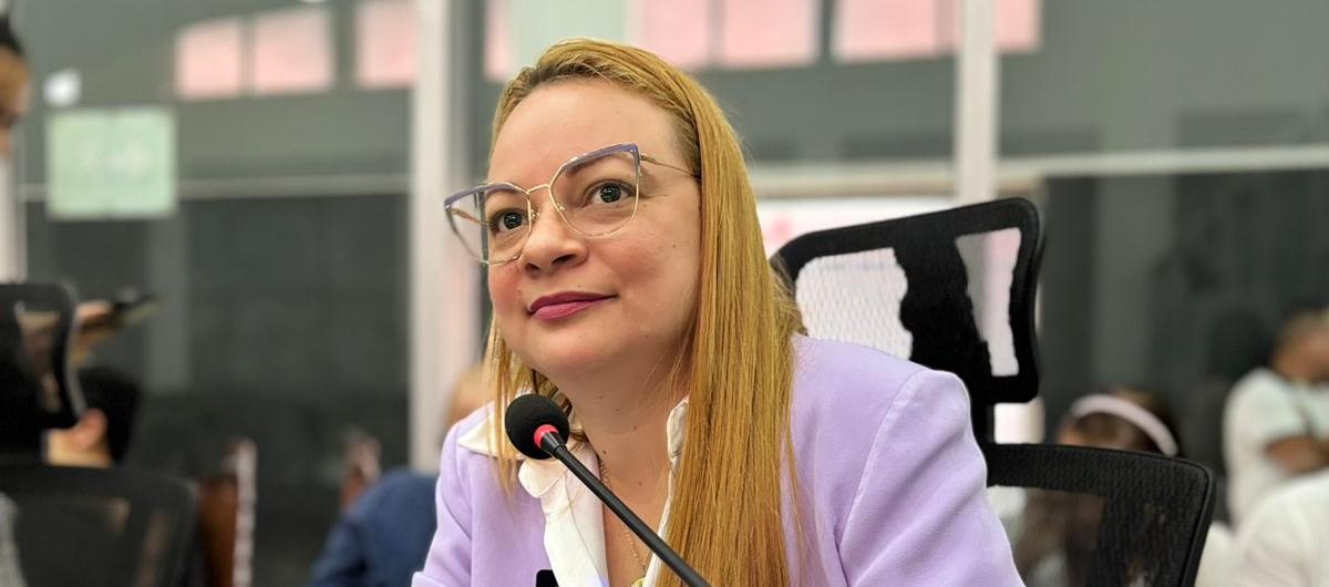 La diputada Alejandra Moreno.