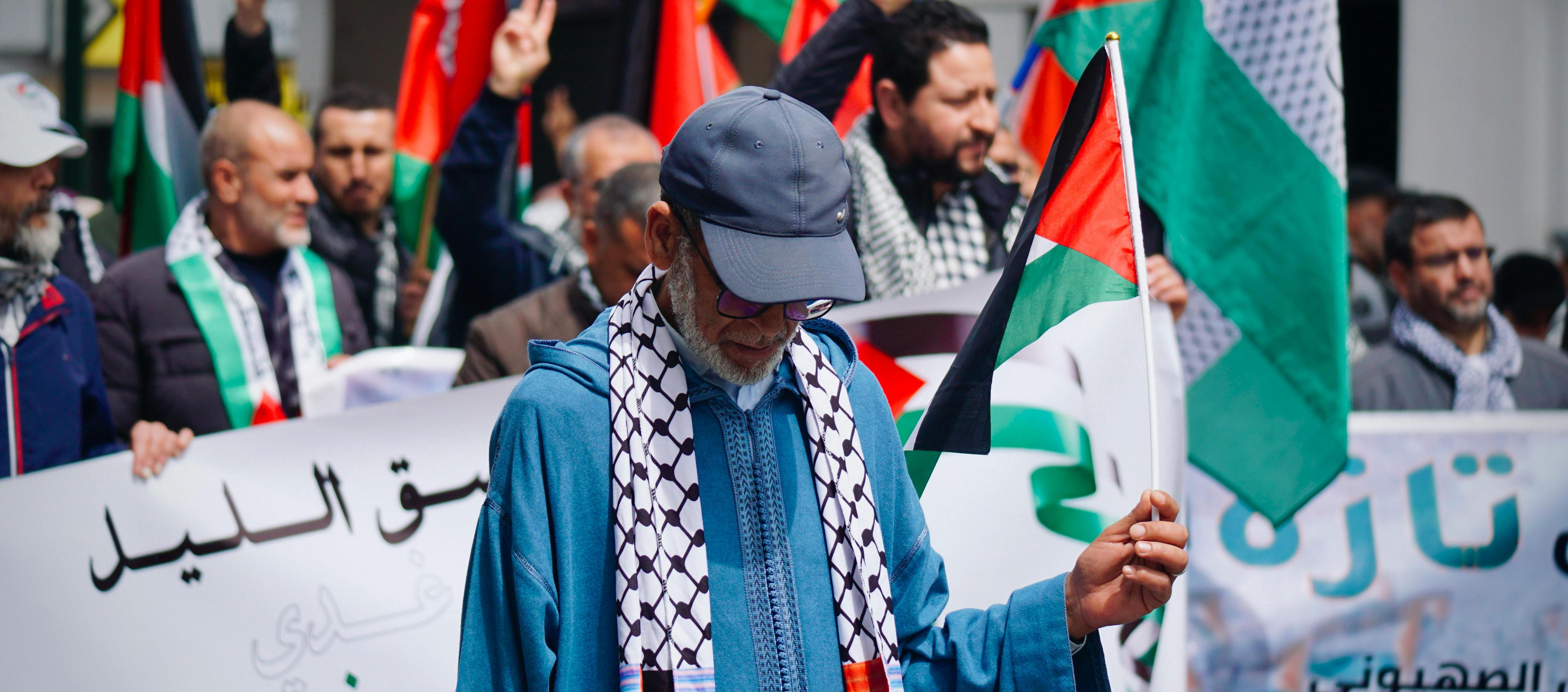 Palestinos en la Franja de Gaza. 