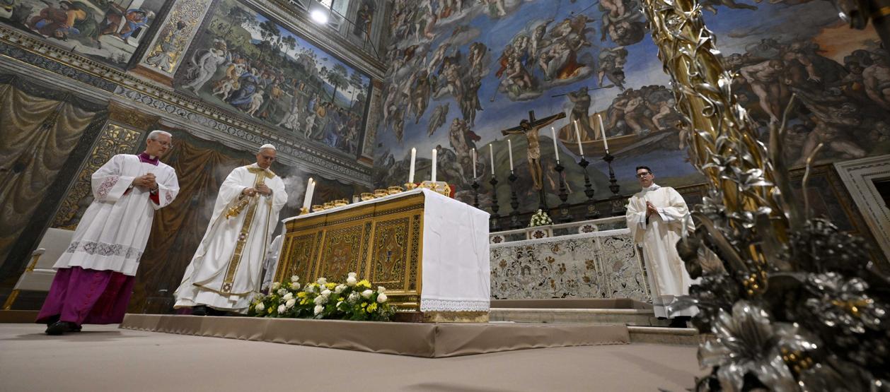 La primera misa del Papa León XIV. 