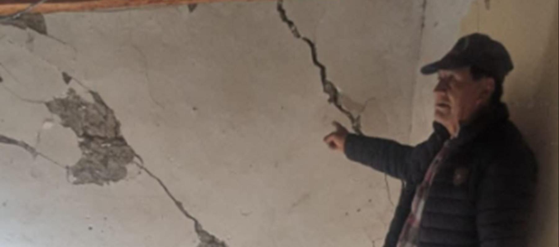 Una de las casas afectadas.