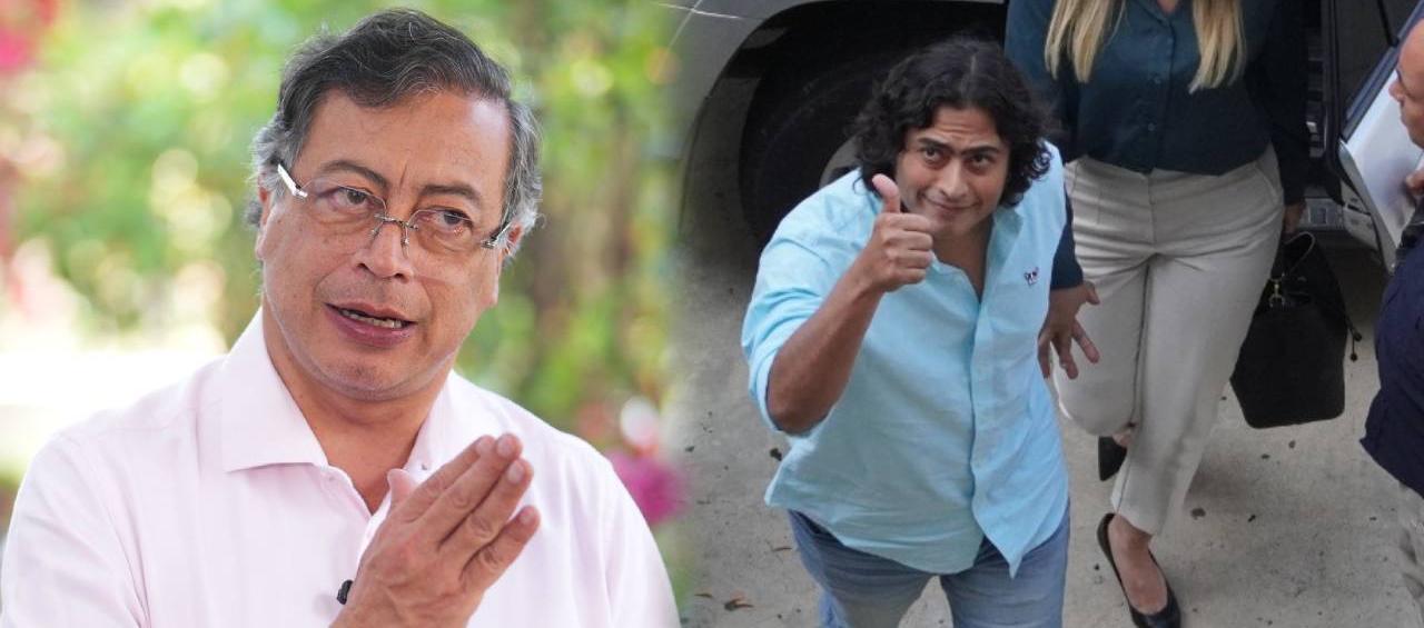 El Presidente Gustavo Petro y Nicolás Petro.