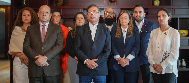 El Presidente Gustavo Petro durante la alocución de este miércoles. 