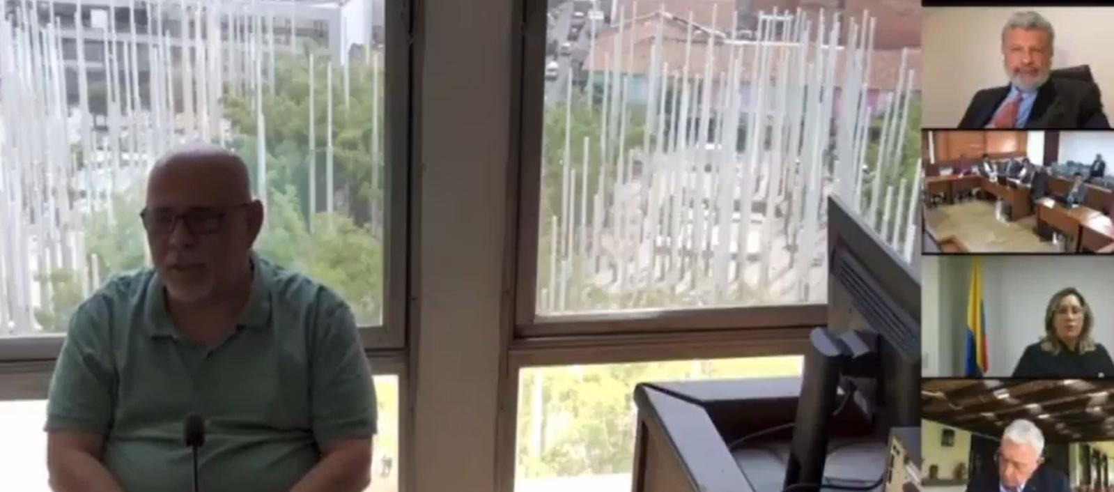 El policía retirado Mario Humberto Jiménez Salinas durante el juicio.