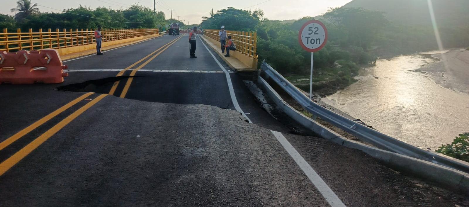 El colapso de la vía.