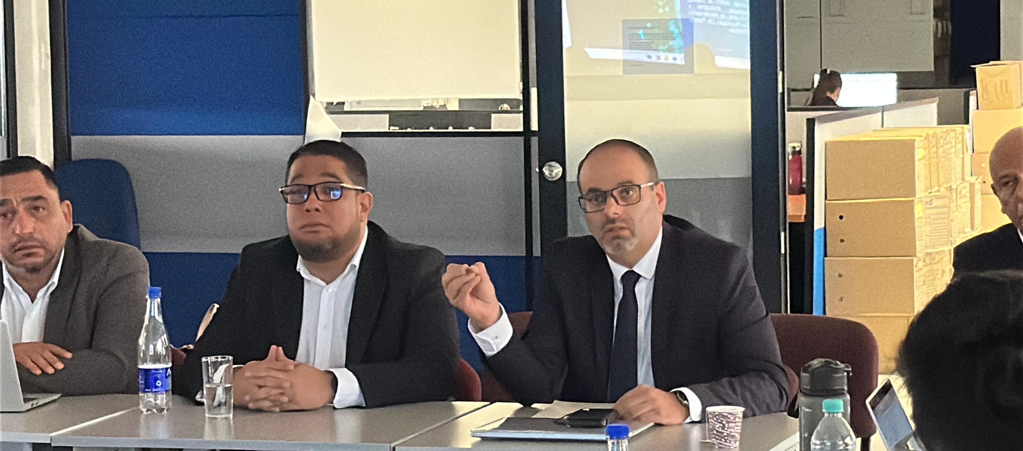 El alcalde de Puerto Colombia, Plinio Cedeño, y el abogado Juan Barrero Berardinelli.