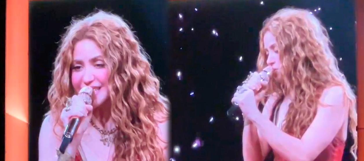 Shakira durante su concierto en la ciudad de Montreal, Canadá. 