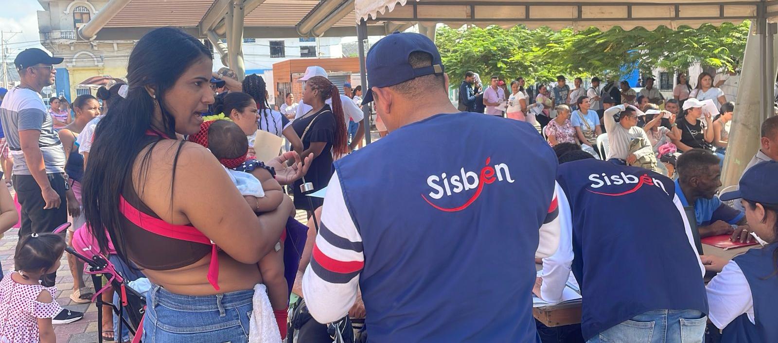 Funcionarios del Sisbén en jornadas institucionales. 