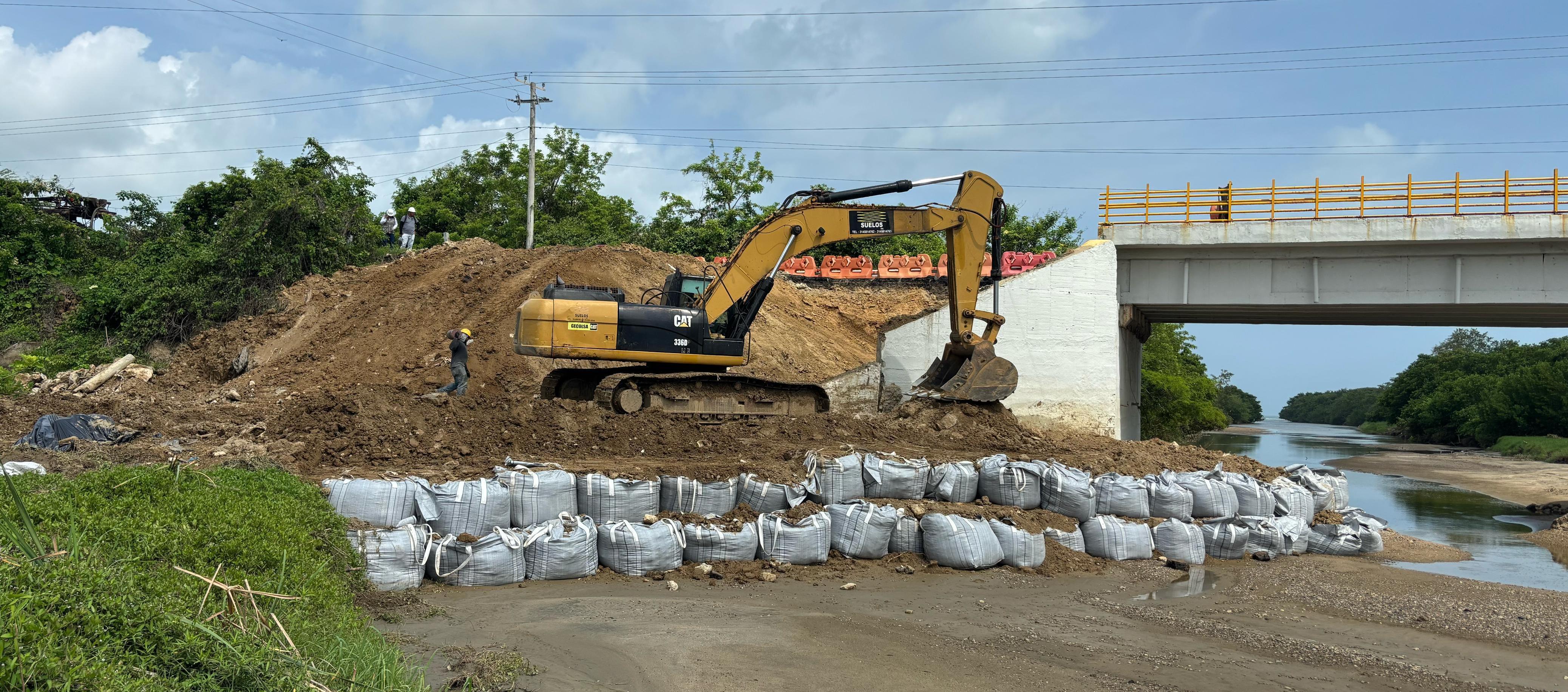Las obras en la Vía al Mar. 
