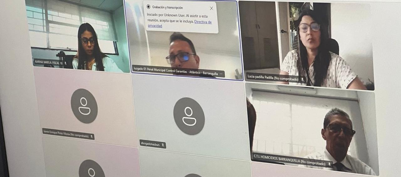 Audiencia de legalización de captura de Dayana Jassir