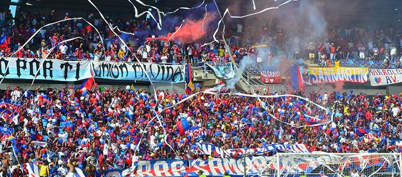 Barras del Unión Magdalena en el estadio Sierra Nevada de Santa Marta.