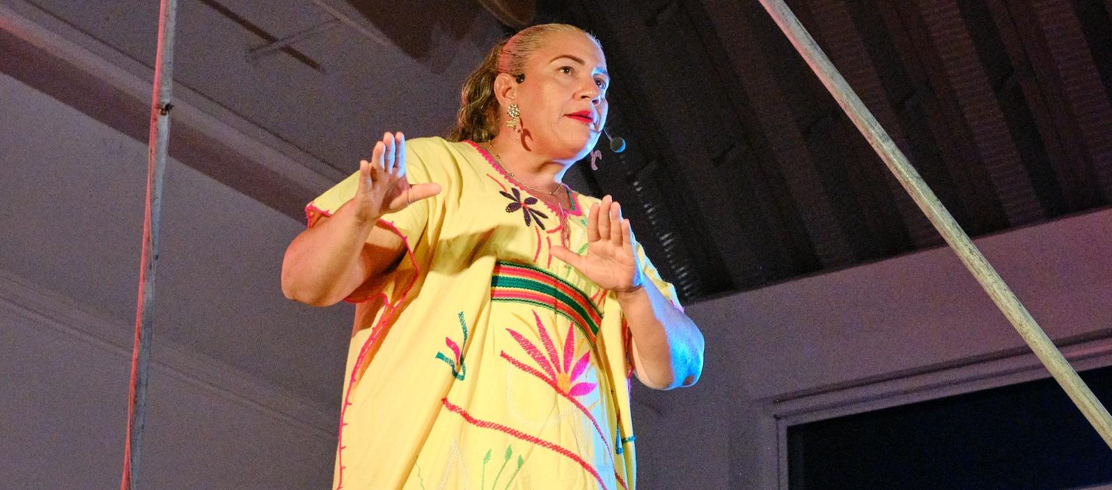 Bienvenida Anaya, destacada cuentera de Sampués (Sucre).